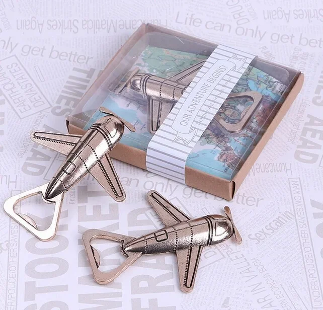 

100pcs Airplane Bottle Opener Antique Plane Shape Beer Opener Wedding Gift Party Favors Kitchen Aluminum Alloy Airplane Openers