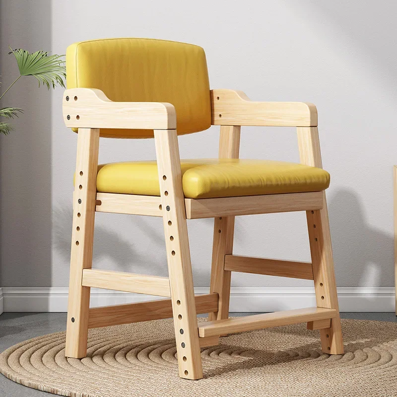 Chair Cushion Rotatable Stool Solid Wood Backrest Dining Chair Dining Chairs  Sillas De Comedor，Dinning Chair ，sillas De Comedor