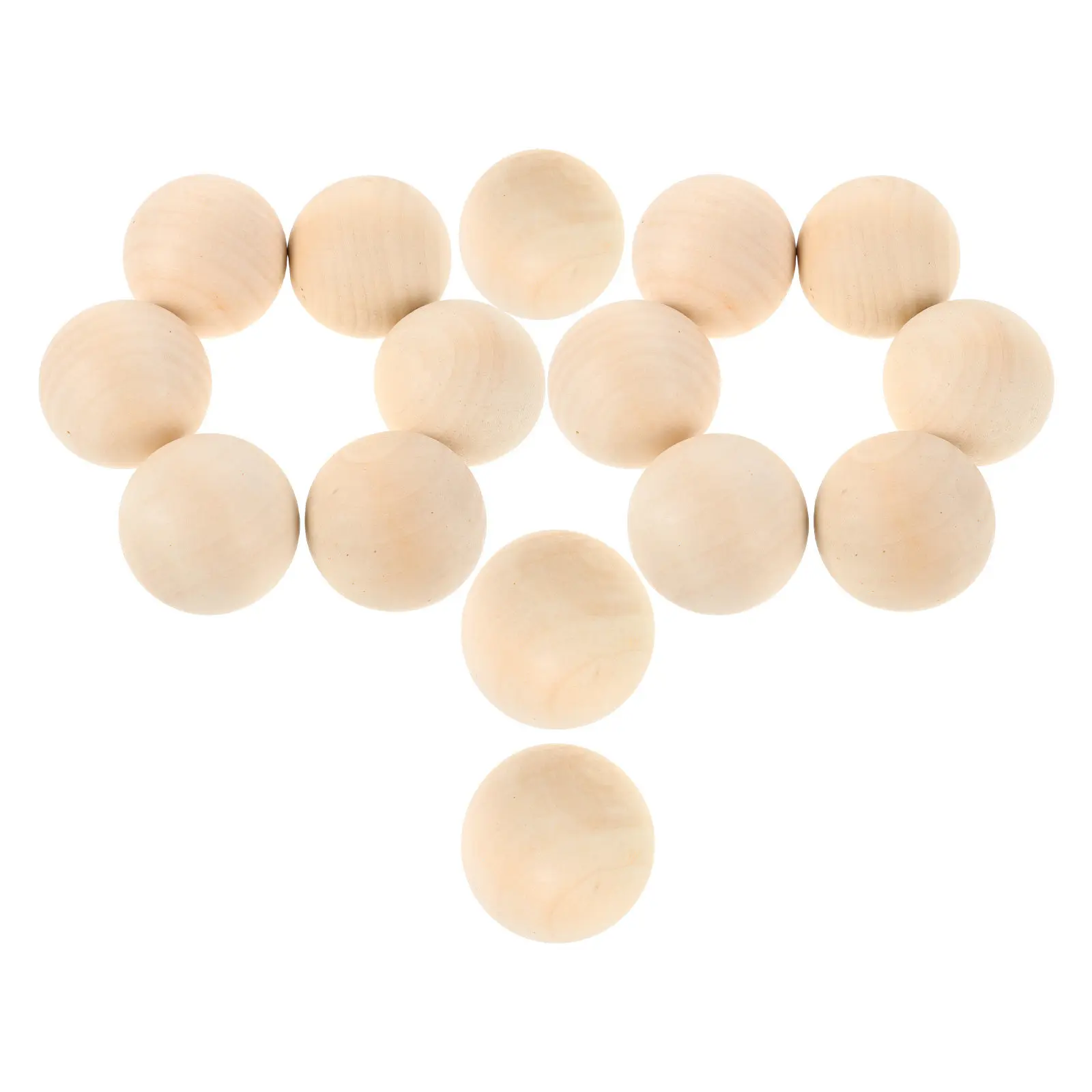 15 balles de hockey en bois naturel, en bois dur, non rebondissantes, pour l'entraînement au maniement de la crosse, au floorball, pour la pratique du hockey en intérieur et en extérieur