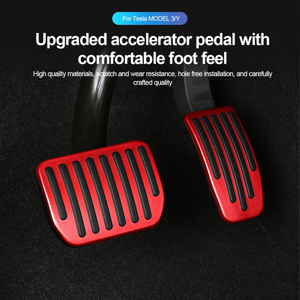 For Tesla Model 3/Y Car Foot Pedal Pads Covers anti Slip Accelerator Brake Rest Pedal Car Accelerator Gas Fuel Brake Rest Mat