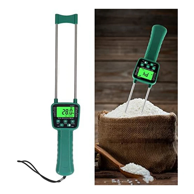 1 PCS Hay Moisture Tester Portable Hay Moisture Meter With LCD Display For Cereal Straw,Soybean