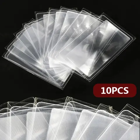 10PCS Magnifiers Credit Card Shape 3 X Transparent Magnifier Magnification Magnifying Fresnel LENS Made of Plastics