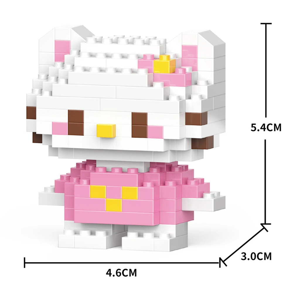 Cartoon Anime Sanrio Kawaii Kuromi Spons Kurome Blokken FunnyJoy Muis Bouwstenen Pop Speelgoed Kinderen Verjaardagscadeau