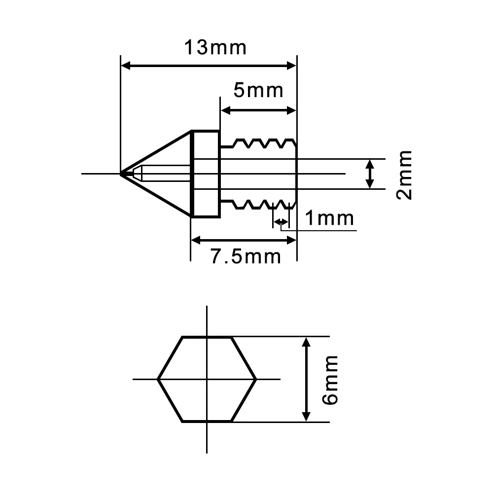 Creality-boquilla extrusora MK8 para impresora 3D, boquilla Original para impresora 3D, serie Ender-3/5 /Ender-6, 0,2, 0,3, 0,4, 0,5, 0,6, 0,8, 1,0