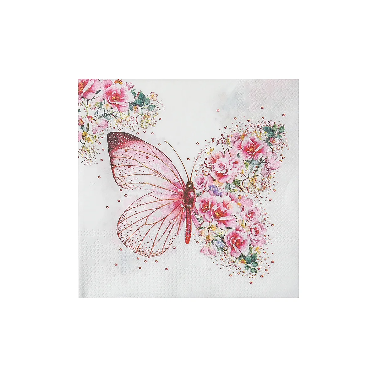 Festivalfeest wegwerpweefsel bedrukte servetten vlinder vierkant weefsel