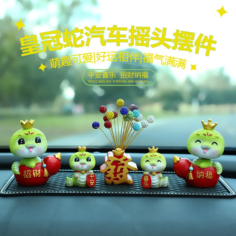 

Chinese New Year Snake Figurines,2025 Spring Festival Desktop Ornament Mini Cartoon Decoration Chinese Style Party Supplies