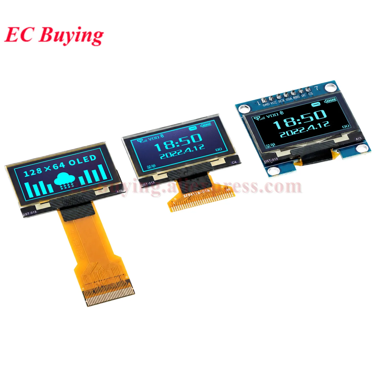1.3 inch OLED Module 1.3” Display LCD Bare Screen Resolution 12864 128x64 SH1106 CH1116 Driver IIC SPI Blue White 4Pin/7Pin 30P
