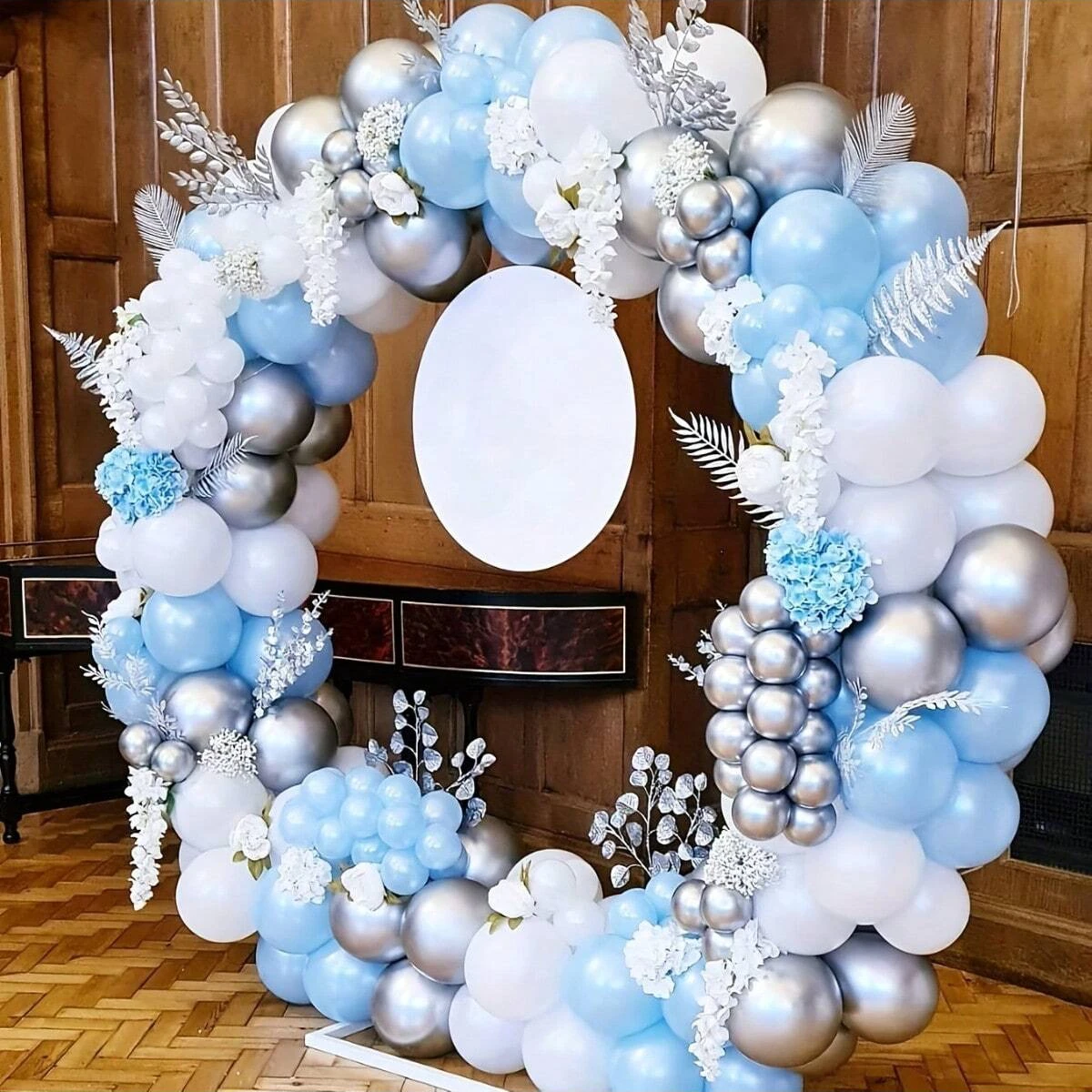 109pcs Blue And White Balloon Arch Set Birthday Bridal Gift Party Wedding Winter Shower Decoration