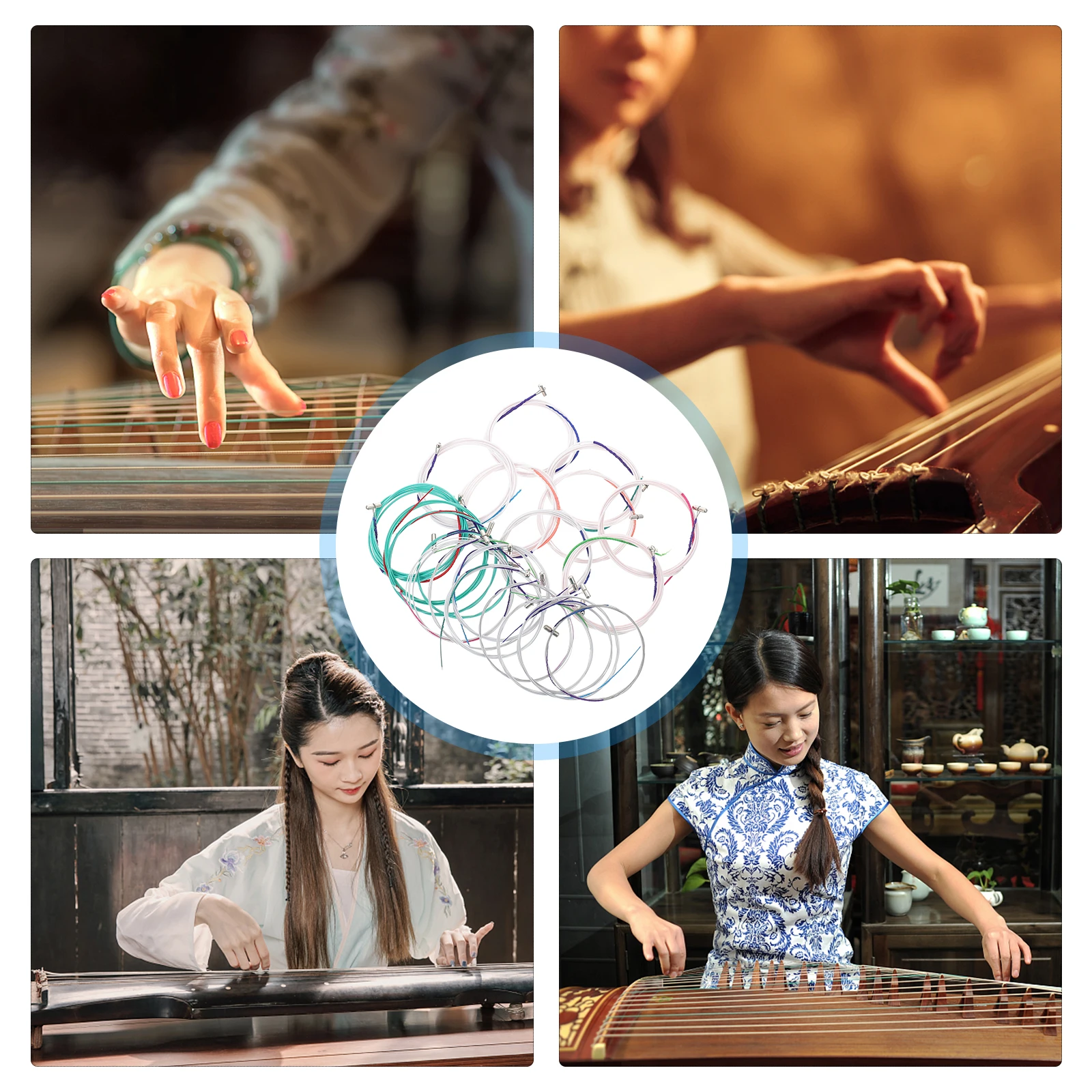 

21 Pcs Steel Core Nylon Durable Guzheng Changing Strings Kit Standard 1 21 Strings Instrument Accessories Parts Musical