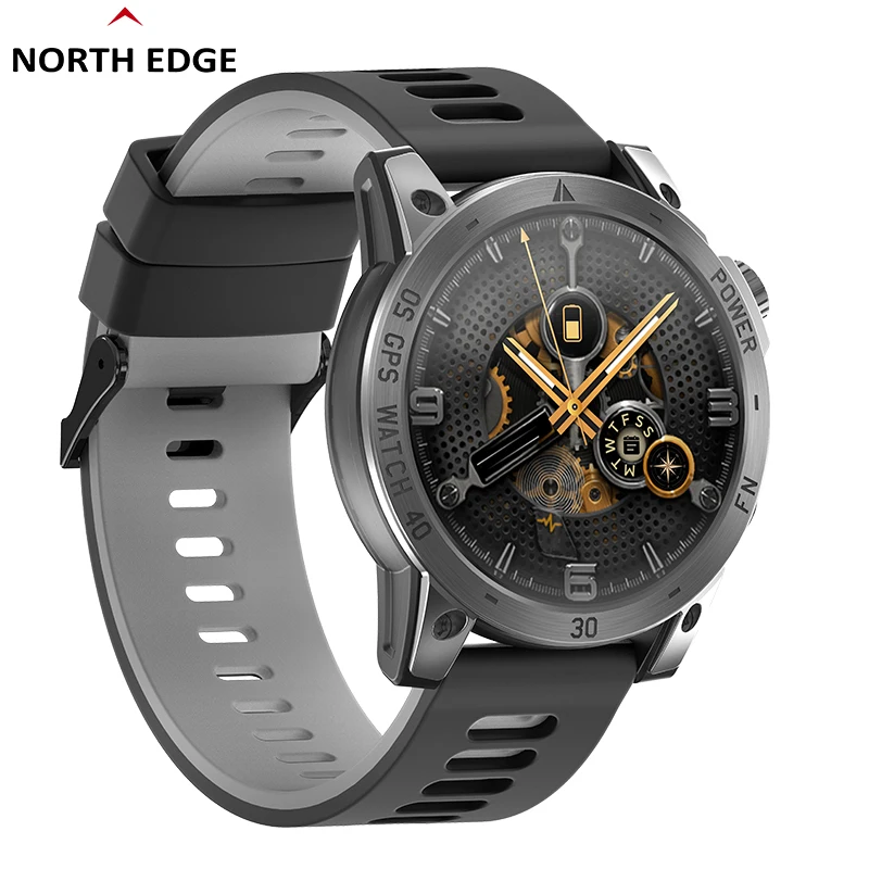 2023 New GPS Watch Men Sport Outdoor Watch HD AMOLED Display 50M ATM Altimeter Barometer Compass NORTH EDGE Smart Watch For Men