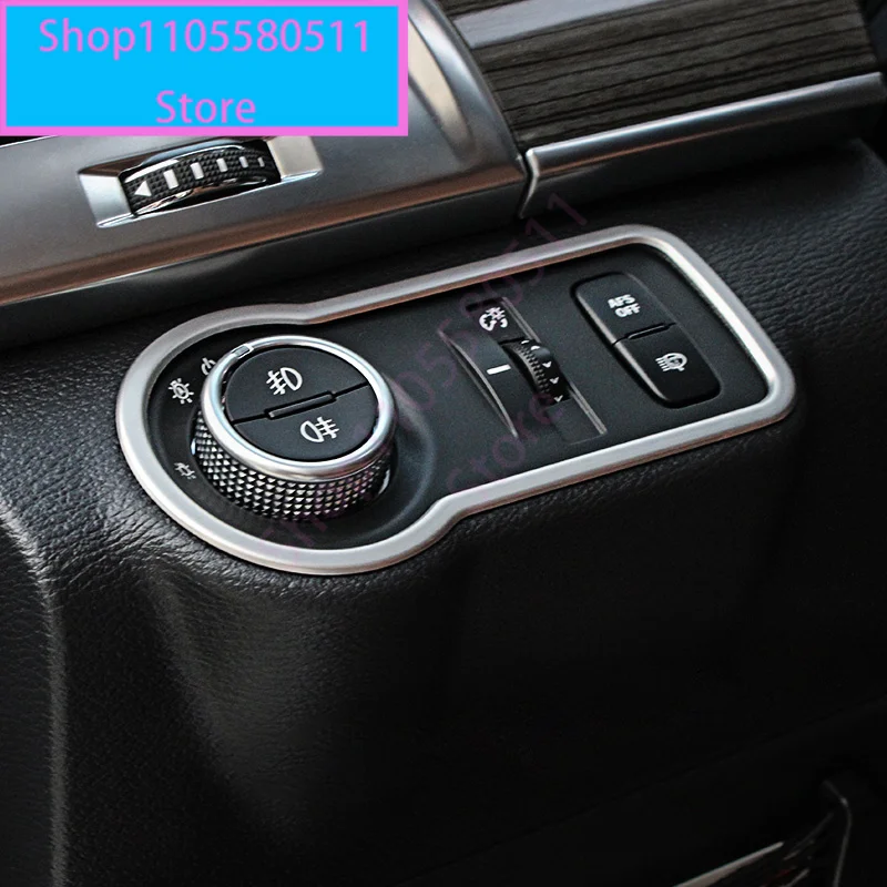 For Haval Hover H9 2015-2022 Car Headlight Adjustment Frame Cover Stickers Stainless Steel Trim Interior Mouldings Accessories