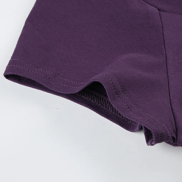 SUCHCUTE Elegante, kurzärmlige, schmal geschnittene T-Shirts mit V-Ausschnitt für Damen, lässiges Basic-Crop-Top aus Baumwolle, Sommer-T-Shirts mit tiefem Ausschnitt, passend zu Y2k – Detail 7
