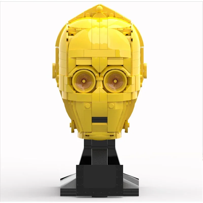 607 stücke MOC C Kopf Helm Sammlung Stil Stern Modell Bausteine DIY Weihnachten Geschenke Kreative Spielzeug Bildung Kinder Geburtstag