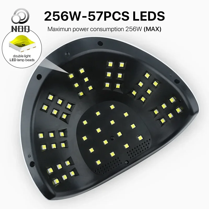 LED UVジェルネイルドライヤー,57個のランプ,タイマー4個セット,LCDタッチスクリーン,自動センサー,プロのネイルライト