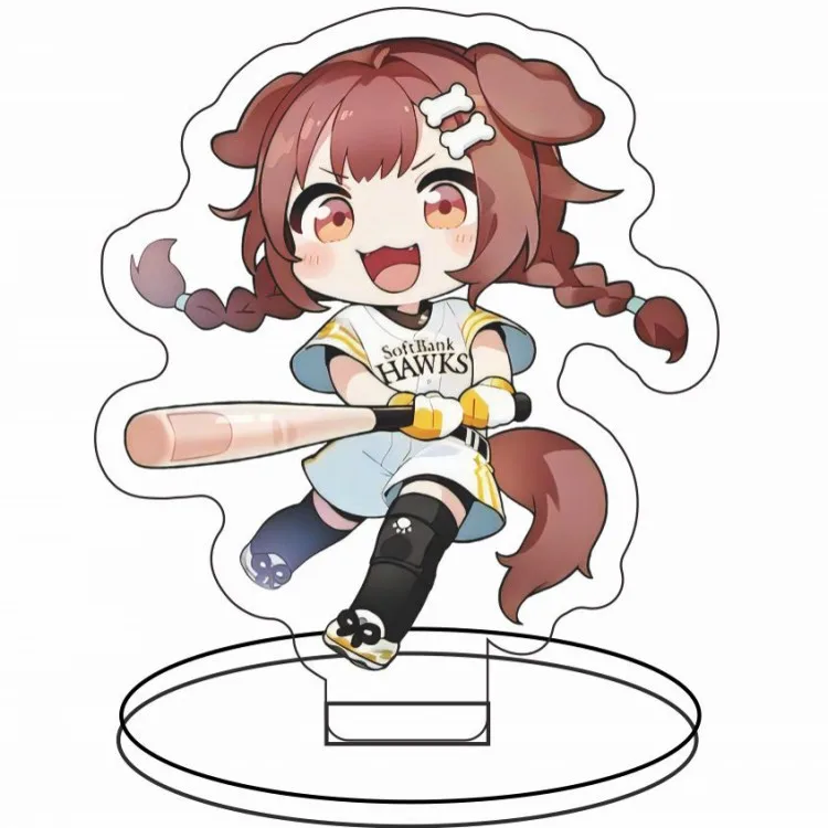 Anime Hololive Vtuber Baseball version small standing card Chang dark Yongshen Tianyin Bifang Star street coma acrylic decoratio