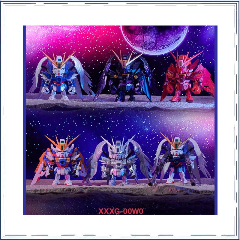 

BANDAI Qmsv-mini Wing Gundam Blind Box Series Фигурка Коллекционная коллекция игрушек Орнамент Праздничные подарки Модель игрушки
