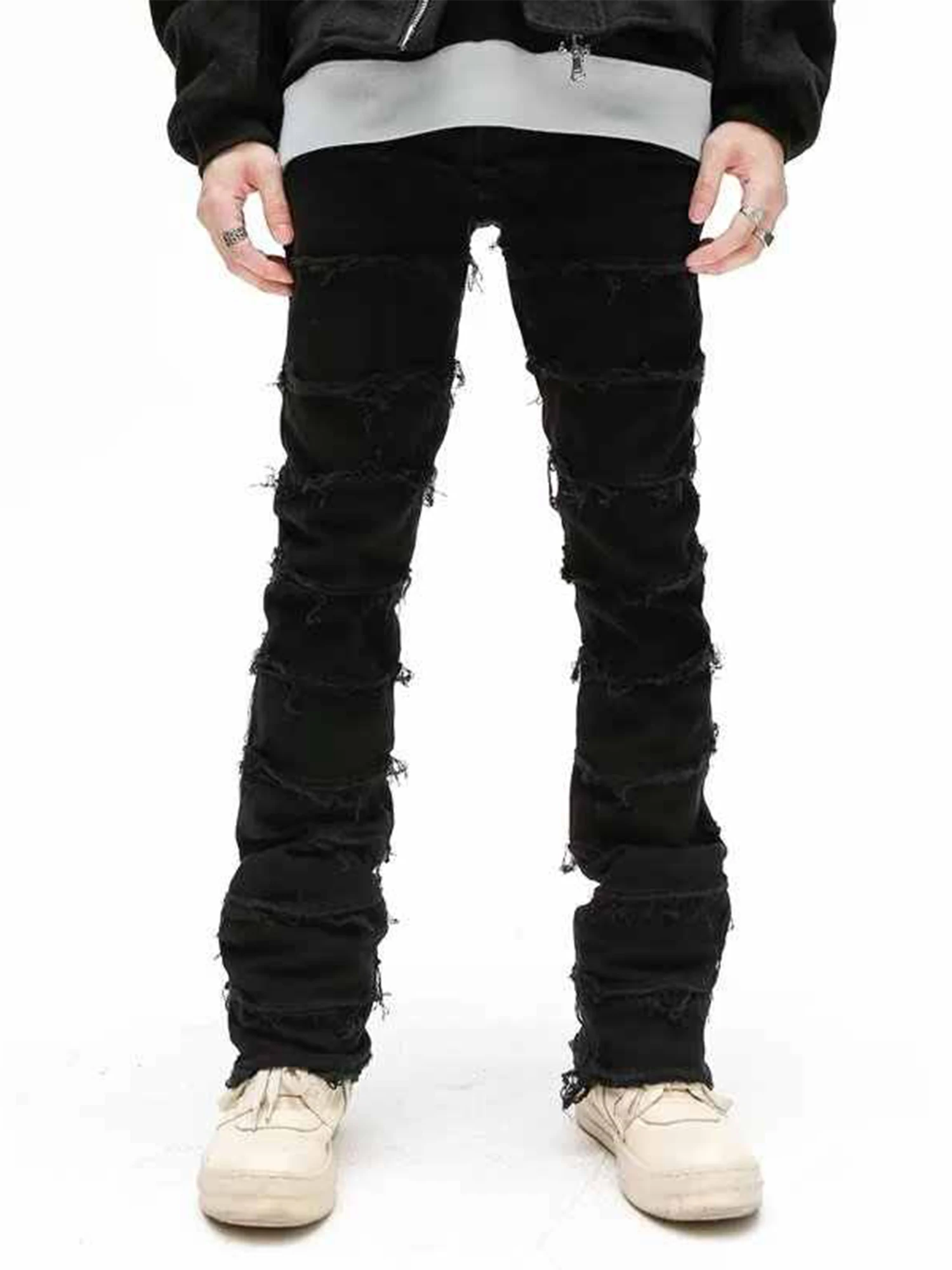 Jean évasé gothique noir Y2k pour femmes, Style japonais des années 2000, Streetwear, pantalon en Jean pour petit ami, Vintage, Harajuku, vêtements en Denim