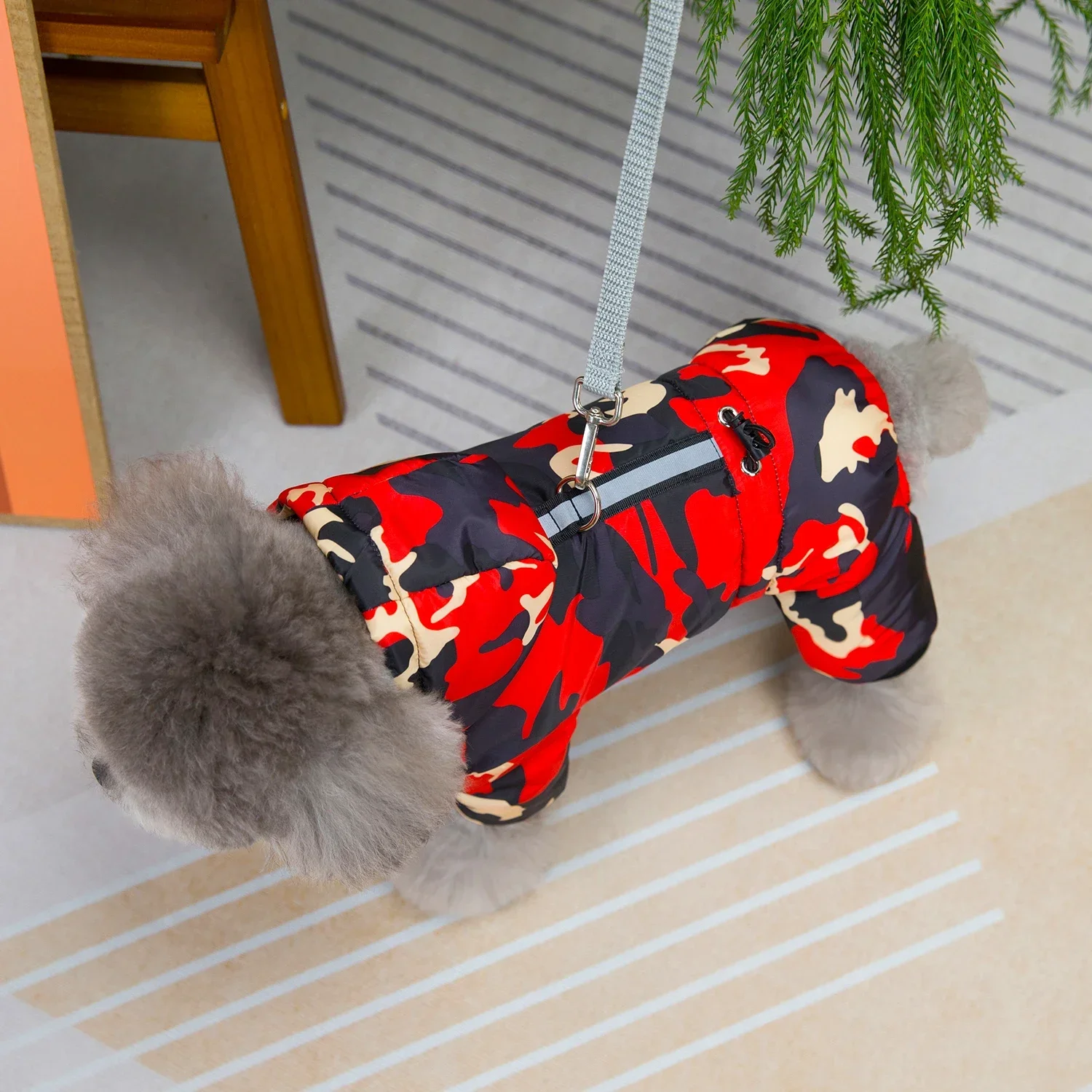 Thickness Camouflage Pet Dogs Cat Winter Warm Jumpsuit Coat Puppy Windproof Jacket Yorkshire Small Pet Overalls