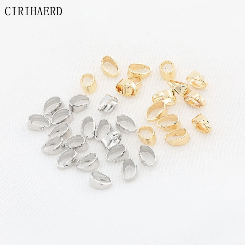 

4mm*6mm Melon Seed Buckle 14K Gold Plated Brass Metal Pendant Connectors Clasp Necklace Jewelry Component DIY Accessories Clasps