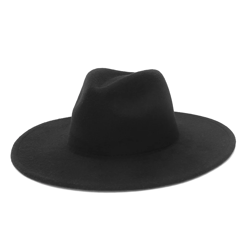 

GEMVIE Classic Wide Brim Fedoras for Women Men Winter Autumn Felt Hats for Wedding Party Church Panama Hats