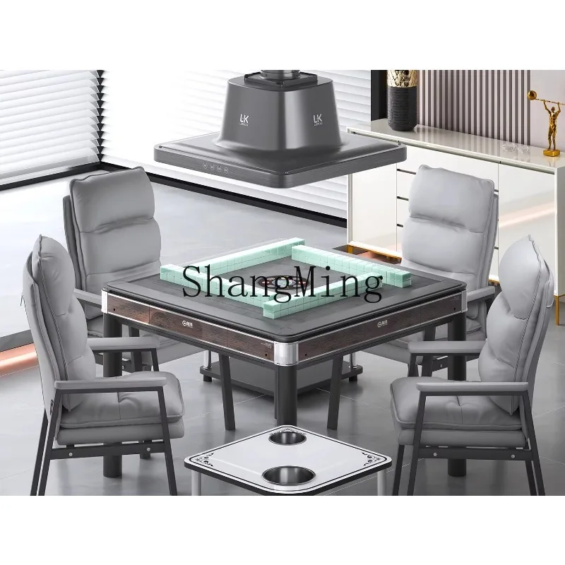 

ZHBmachine household dining table dual-purpose folding mahjong table four-port machine chess and card room G