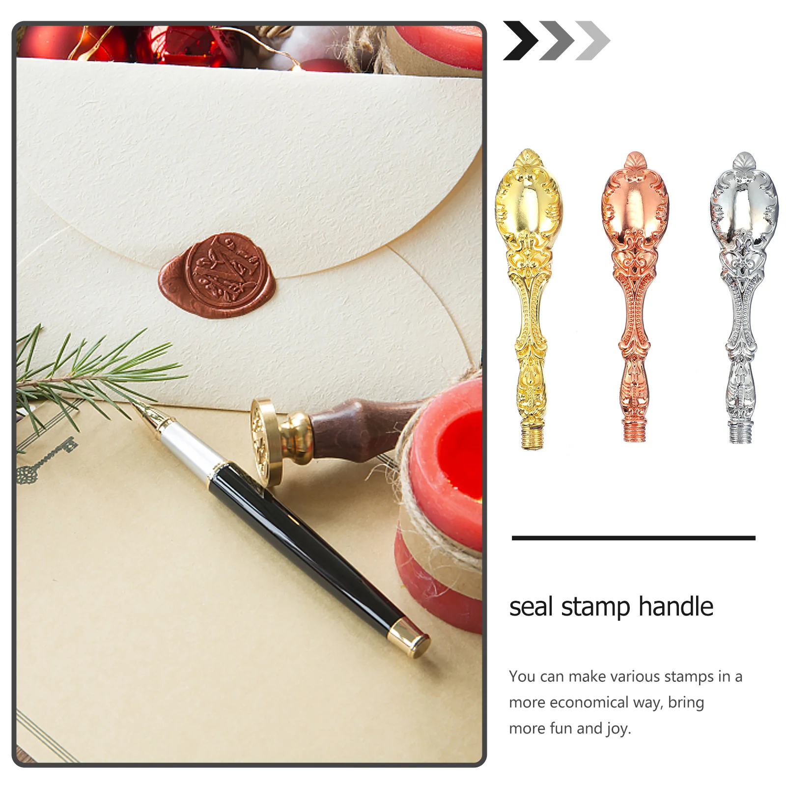 

3 Pcs Custom Wax Seal Handle Handles Replacement Stamp Wedding Suit Plastic Invitation Miss