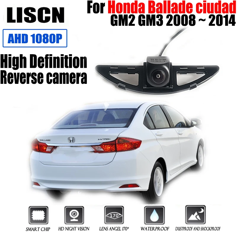

HD Fisheye Rear Camera License Plate Camera For Honda Ballade Ciudad GM2 GM3 2008~2014 Backup Reversing Camera