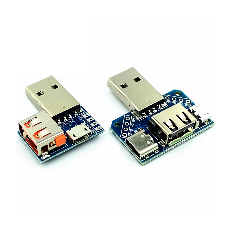 USB Head Switchboard Male USB Connector to  Type-c  Micro  Female USB 2.54-4P transfer test board USB adapter plate XY-USB4