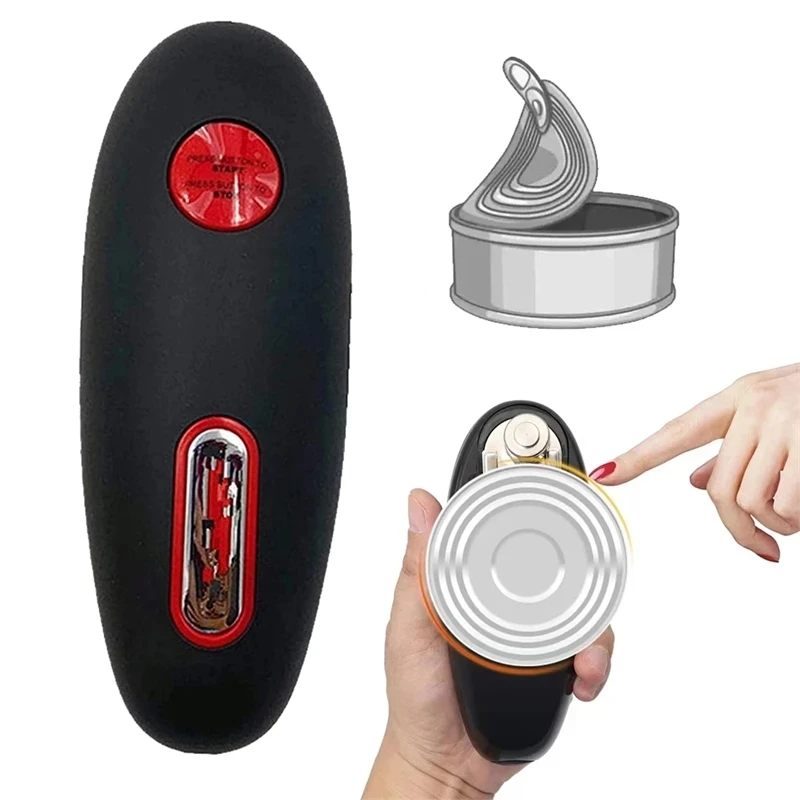 

Electric Can Opener Kitchen Safety Gadgets Automatic Jar Opener Battery Operated Smooth Edges Can Openers Bar Bottle Opener