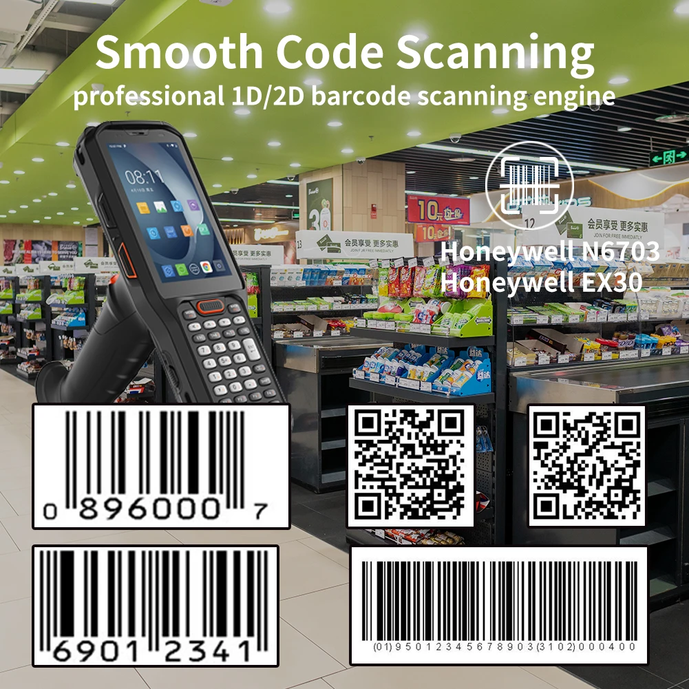Picture 5: Urovo RT40 4G Bluetooth NFC WIFI 1D 2D PDA Barcode Scanner DHL Logistic Rugged Handheld Data Terminal with  SE4750SR