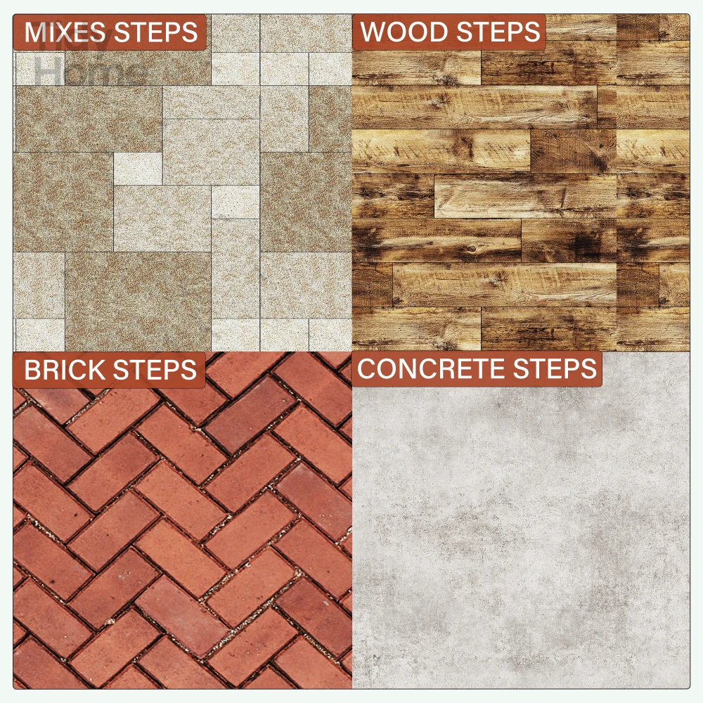 Hand Rails for Outdoor Steps, 1-2 Step Handrail 2 Pack, handrail can be adjusted in height,Safe/firmly designed step handrails