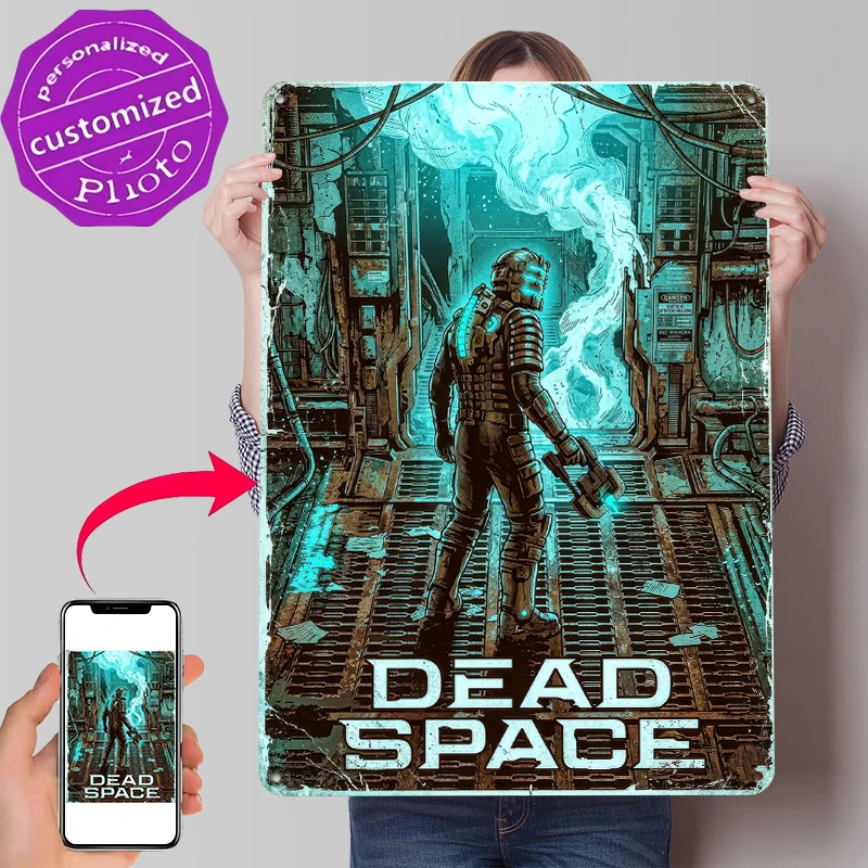 Dead Space Isaac Clarke Metal Poster Customized Wall Art Retro Vintage Tinplate Signs for House Decor Room Mancave Decoration