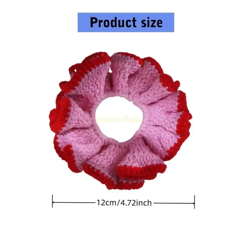 31bfトレンディなヘアアクセサリーコットンニットシュランシーカラーコントラストエラスティックバンド