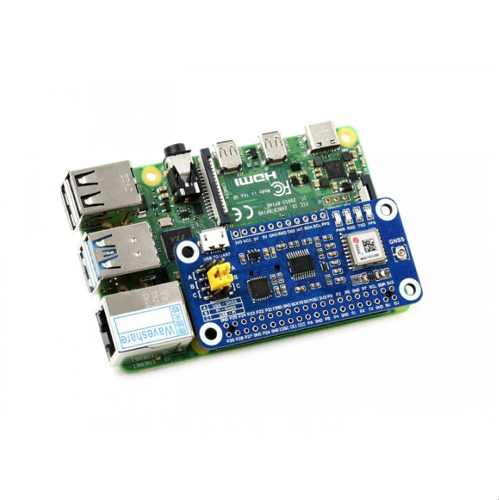 قبعة Waveshare MAX-7Q GNSS لـ Raspberry Pi، GPS، GLONASS، QZSS، SBAS