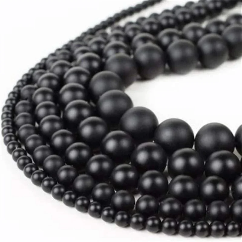 15inch Natural Onyx Spacer Beads Round Loose Bead DIY Crafts Jewelry Making Supplies