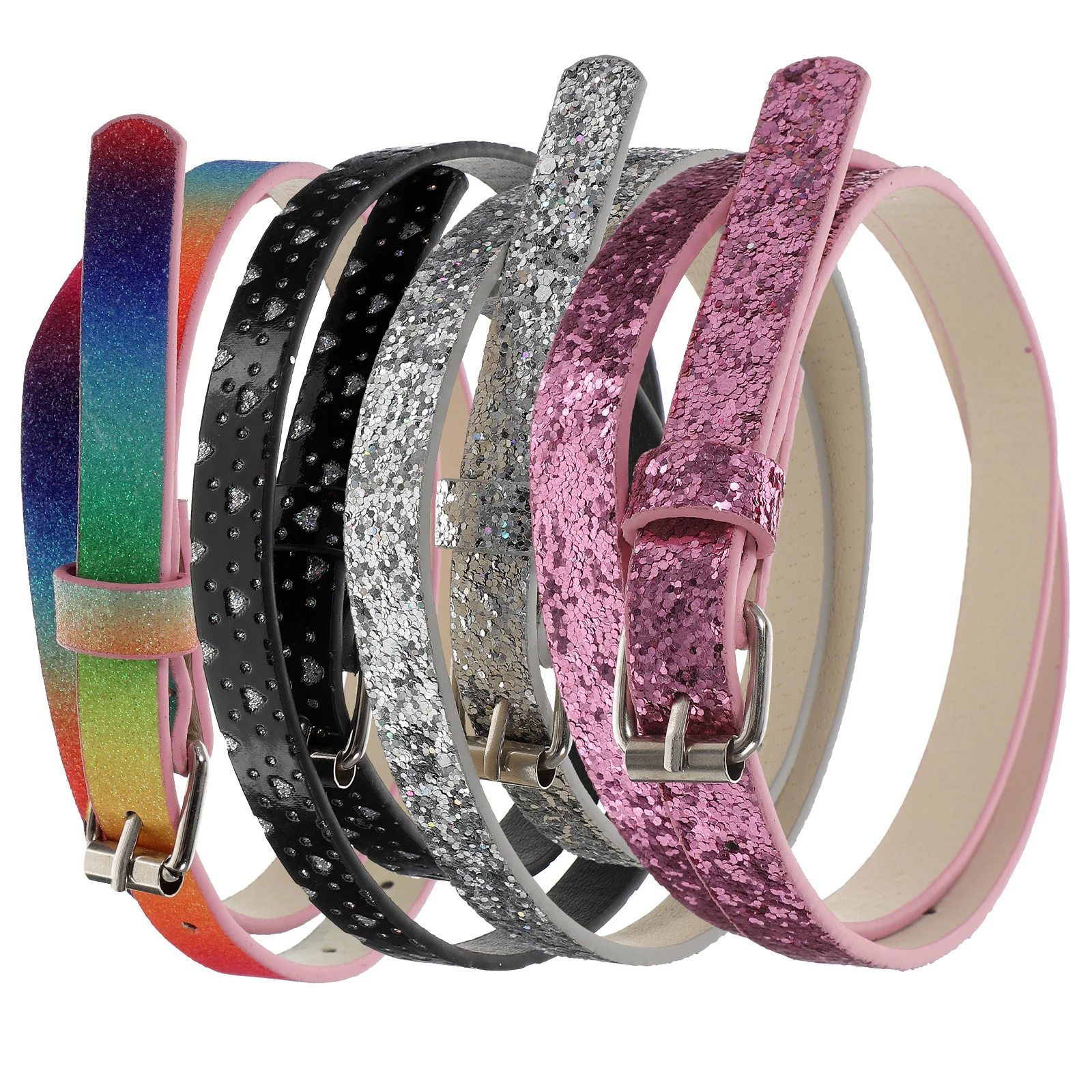 4 قطعة حزام القلب مشبك الجينز الخصر حزام اصطناعي أحزمة حجم 0 6 بوصة العرض 21 32