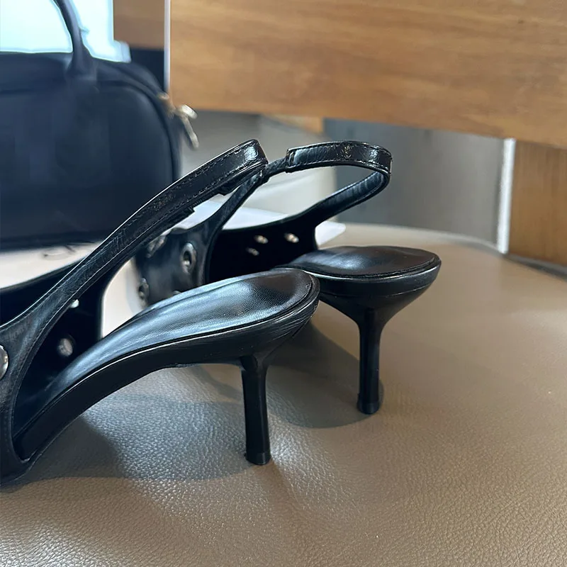 حجم كبير 43 موضة المعادن النساء مضخات الكعوب أحذية جديدة في 2025 الإناث أشار تو الأحذية السيدات أحذية رقيقة عالية الكعب #5