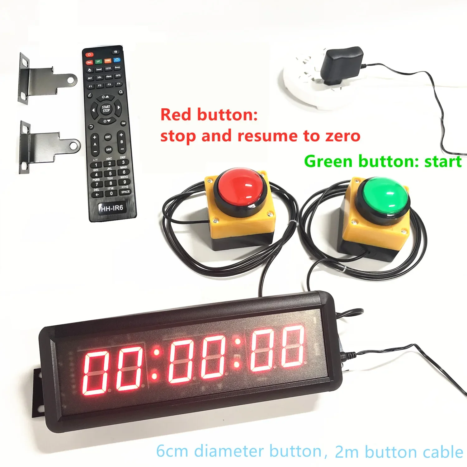 NONE Multifunktionale Tastensteuerung, LED-Timer, Wettkampftraining, Stoppuhr, Zähler, Sprachtimer, Countdown-Aktivitätstimer 5