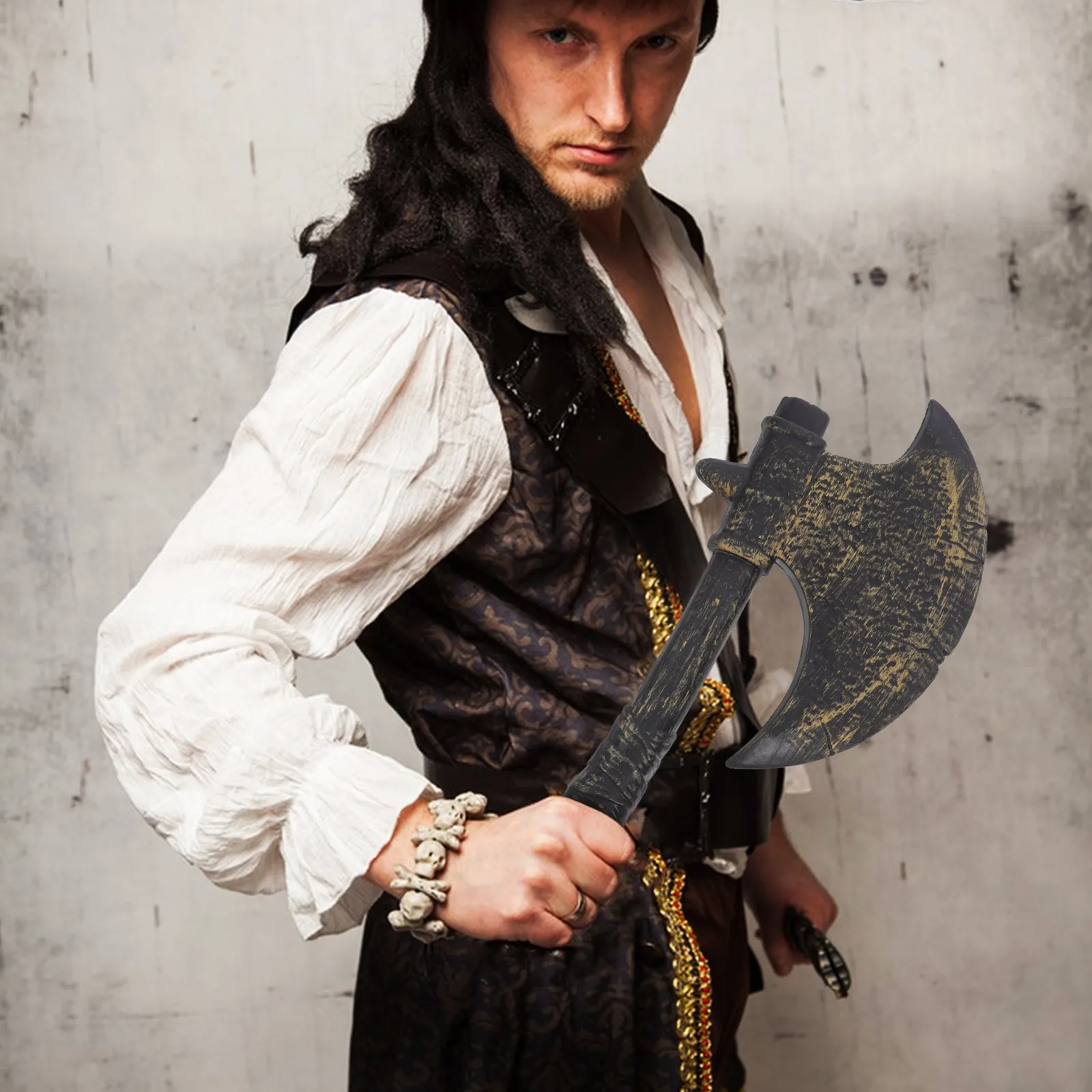 

Realistic Pirate Axe Prop for Masquerade Cosplay Halloween Costume Performance Chopping Axe Pirate Theme Party