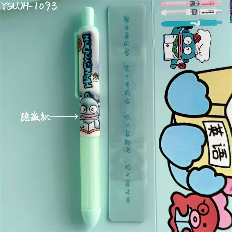 22pcs Sanrio Stationery Hangyodon Series Cartoon Student Writing Pens Press Neutral Pen 0.5mm Students Smooth Gel Pens Supplies