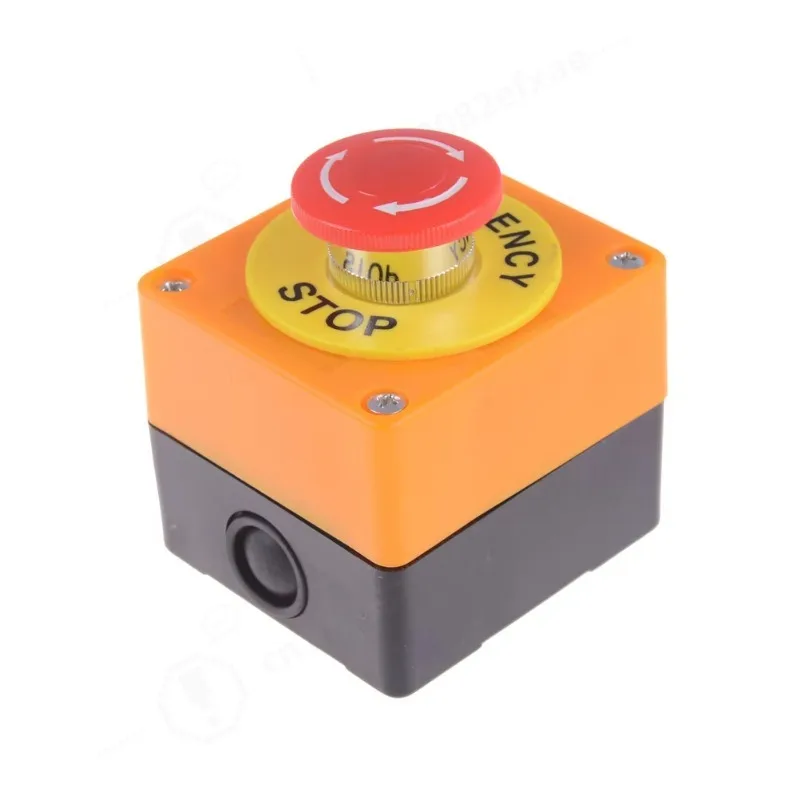 Red Sign Emergency Stop Mushroom Push Button Switch NO+NC AC500V/10A