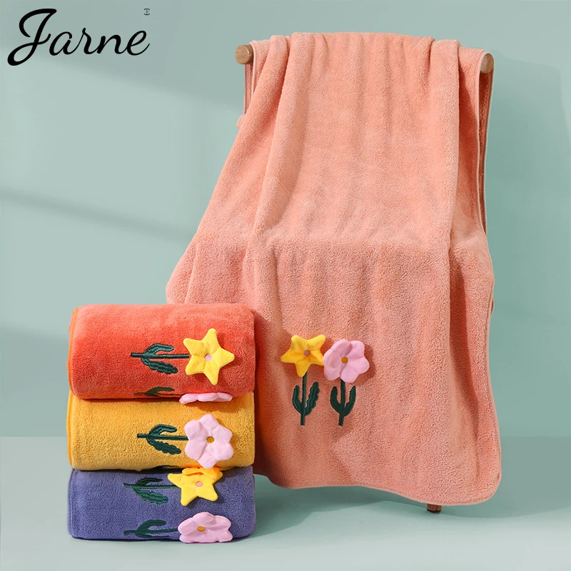 

bath towel cotton adult 140cm Striped Coral Velvet Hand Towels, Soft Quick Drying Towel, Absorbent Hand Towel For Bathroom