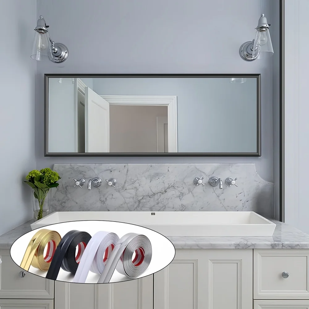 

1 шт., 2 м x 4 см, самоклеящаяся окантовка с глянцевой поверхностью, окантовка для пола, окантовка для керамической плитки, окантовка из ПВХ, защита для угла стены для Wal