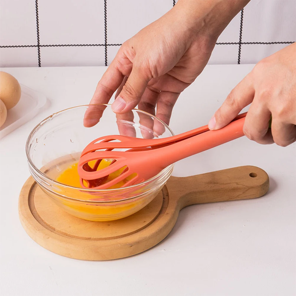 

3pcs Food Tongs Kitchen Egg Mixer Nylon Stirring Clip Multi-Use Heat Resistant Nonslip Tool For Cooking Pasta Salad