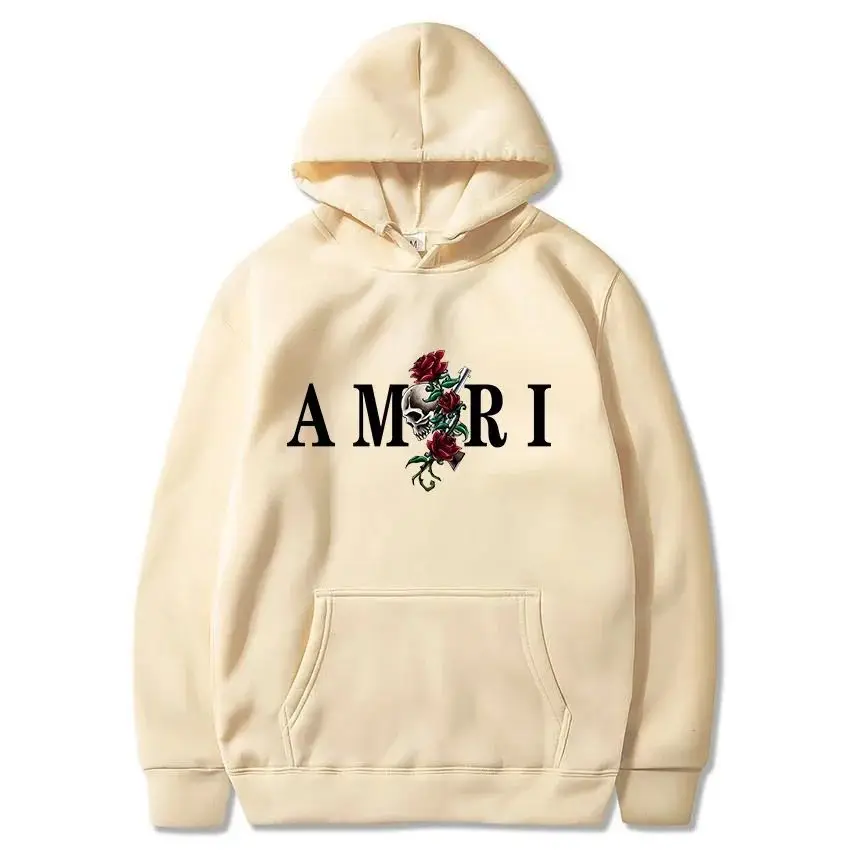 Amri Men's and Women's Fashion Trend Printed Sportswear Harajuku Casual Pullover Cool Street Clothing Long Sleeved Hoodies