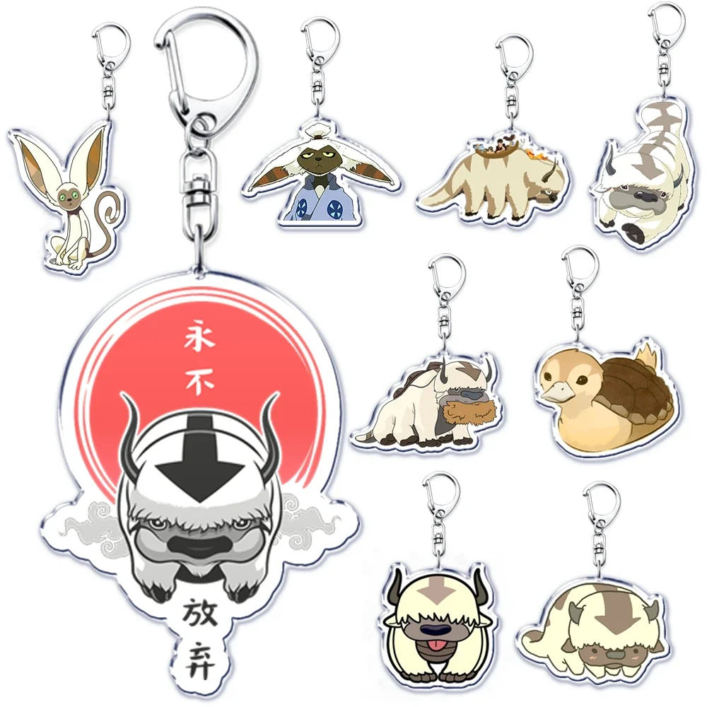 Avatar The Last Airbender  Key Chain Keychains Animals Duck Monkey Ring for Accessories Bag Pendant Keyring Jewelry Fans Gifts