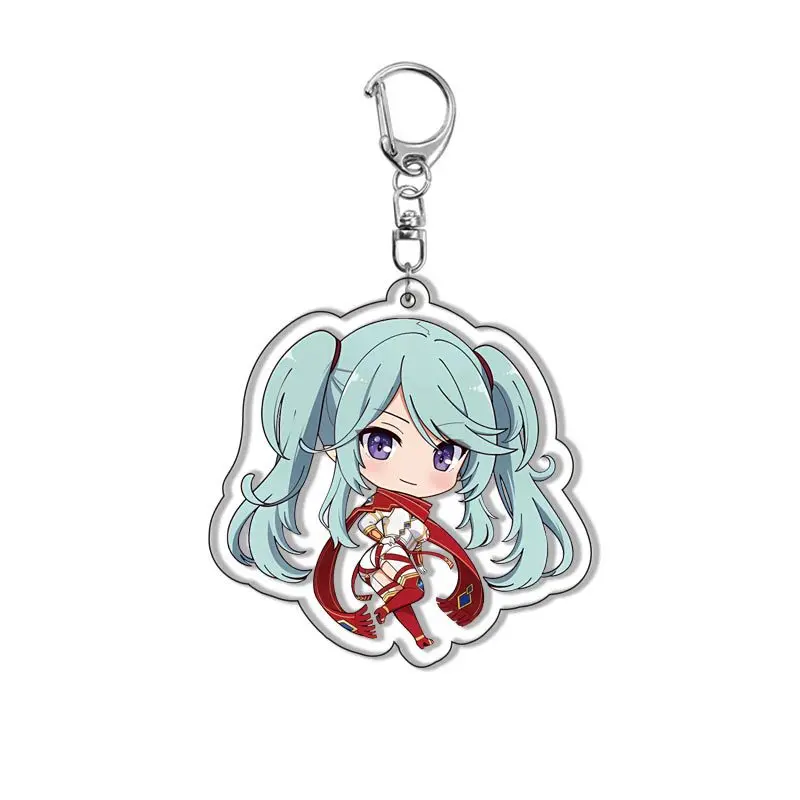 Anime The Eminence In Shadow Keychain Cute Figure Cid Kageno Alpha Beta Gamma Delta Pendant KeyRing Bag Accessories Jewelry Gift