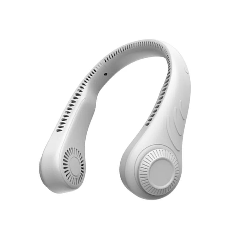 Customized.-Border in Stock Silicone Leaf-Halter Fan Portable USB Wind Adjustable Neck Hanging Little Fan