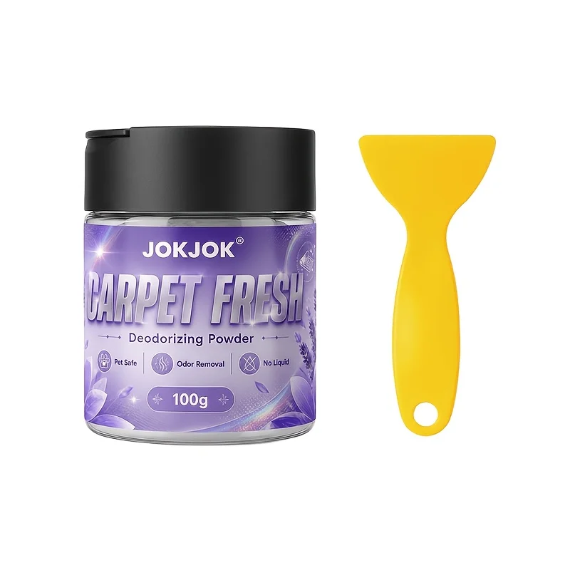 Lavender-Scented Carpet Cleaning Powder Pet-Friendly Natural Deodorizer Stain Remover Dry Fabric Refresher for Carpets Sofas Car Seat Cushions Home Car Safe Use