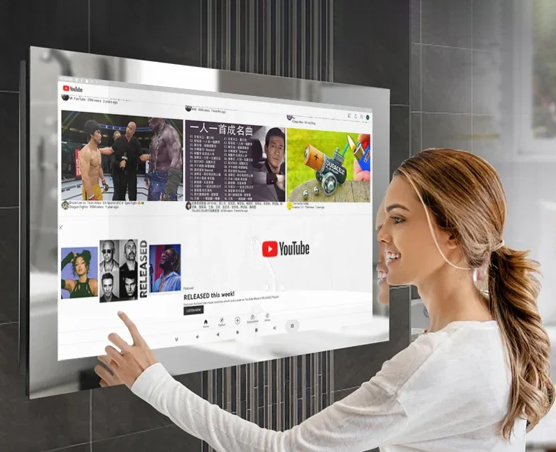 STANHOM 21,5 27 32 43 55 65 75 polegadas Android Touch Screen Controle Remoto Smart TV Espelho